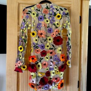 Women's 3D Floral Embroidery Dress